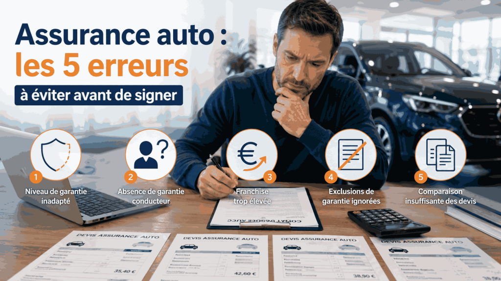 Assurance auto : les 5 erreurs fréquentes lors d&rsquo;une souscription